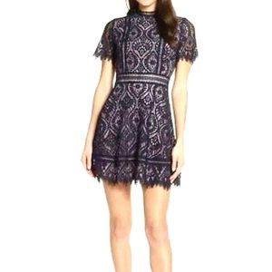 BB Dakota RSVP - On the List Scalloped Dress Navy